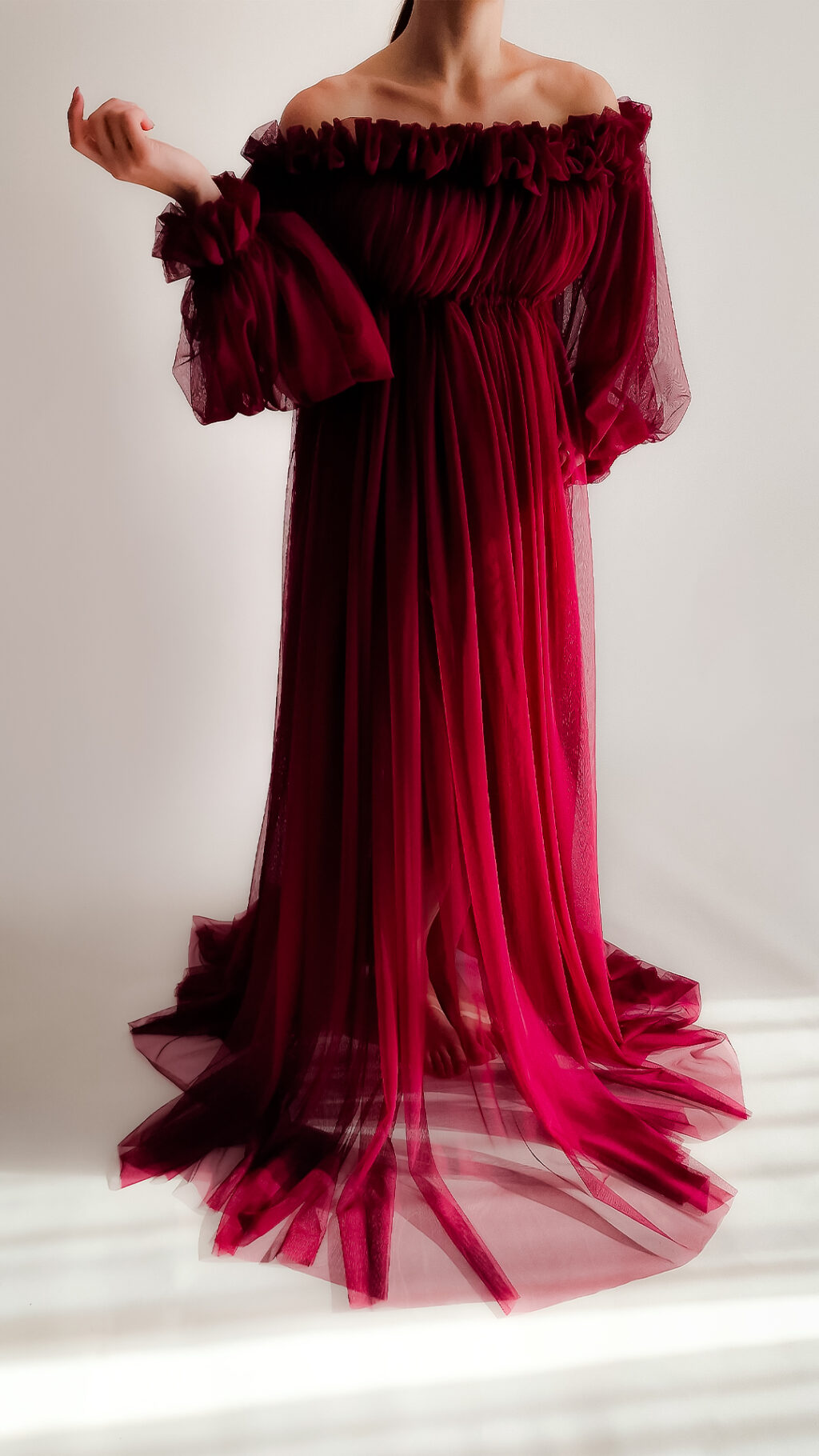 Tylové těhotenské šaty Bella Tylové těhotenské šaty Bella