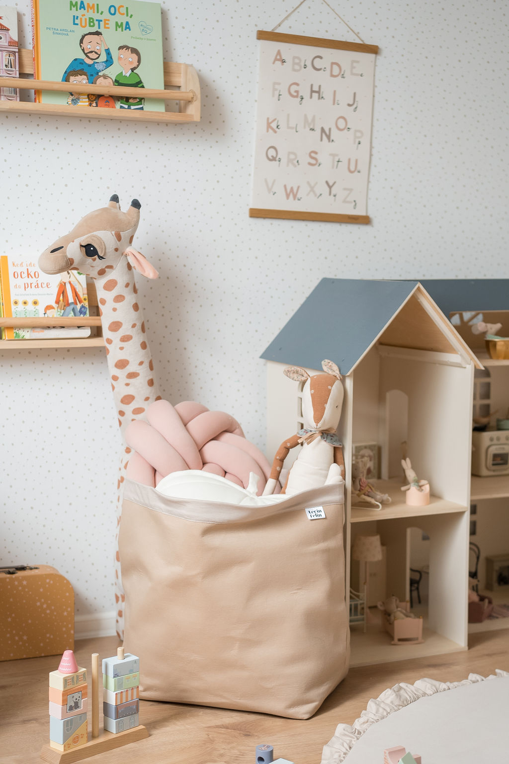 Set 2 bavlněných košíků (M, L)