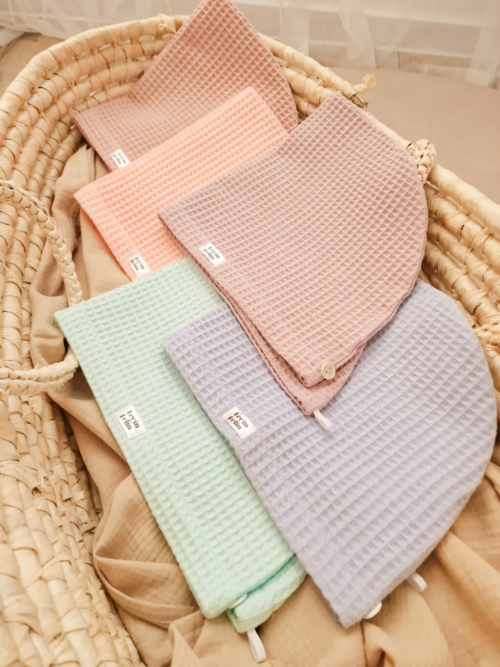 Turban na vlasy z vafle bavlny - M Turban na vlasy z vafle bavlny - M