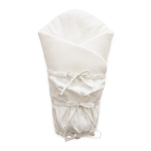 Mušelínová zavinovačka s přišitým stahovacím vázáním